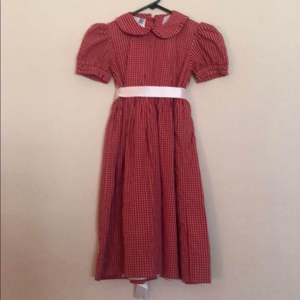 Orient Expressed Red/White Collared Dress Size 7
